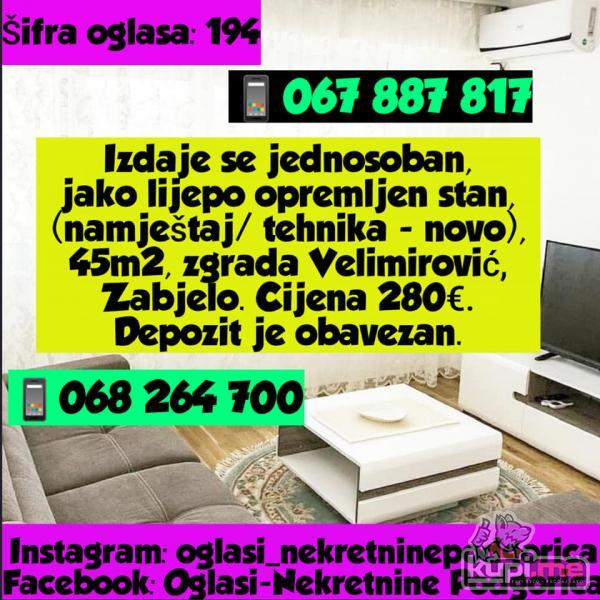 Jednosoban stan Zabjelo