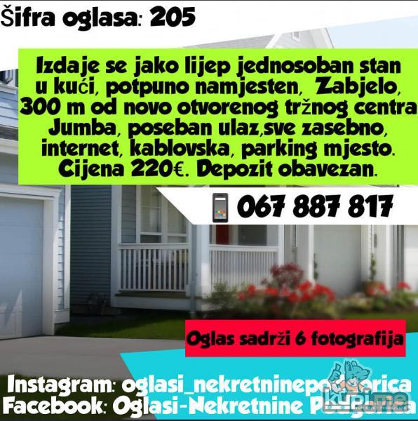 Jednosoban stan Zabjelo
