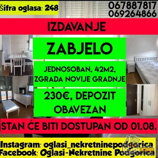 Jednosoban stan Zabjelo